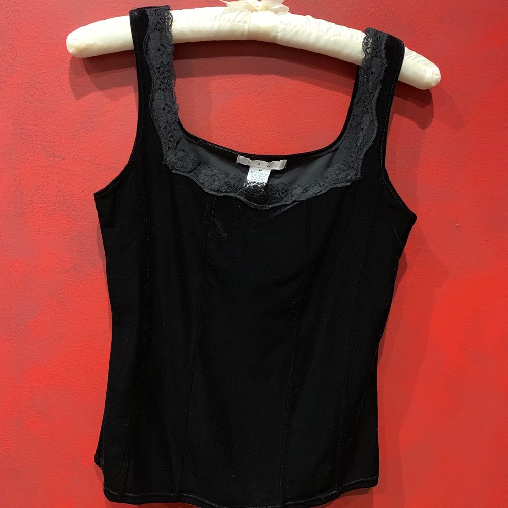 CABI black velvet tank.